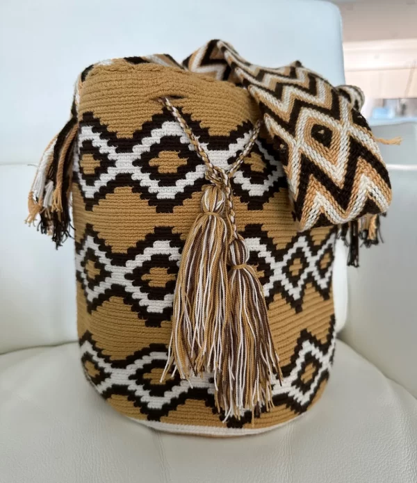 Wayuu Mochila Backpack Hand Woven Cotton Handbag for Sale