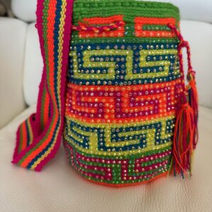 Wayuu Mochila Crossbody Bags, Rhinestone Studded for Sale