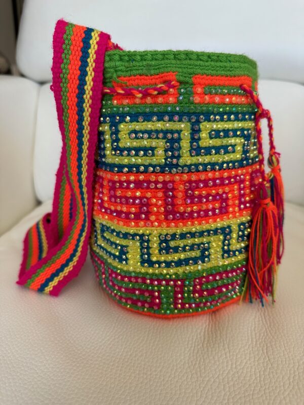 Wayuu Mochila Crossbody Bags, Rhinestone Studded for Sale