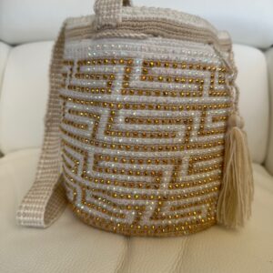 Wayuu Mochila Crossbody Bags, Rhinestone Studded Purses